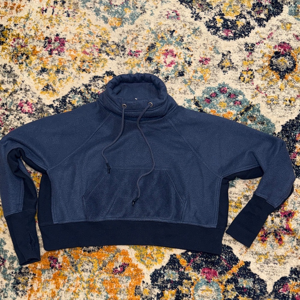 Free People Cropped Mockneck Sherpa